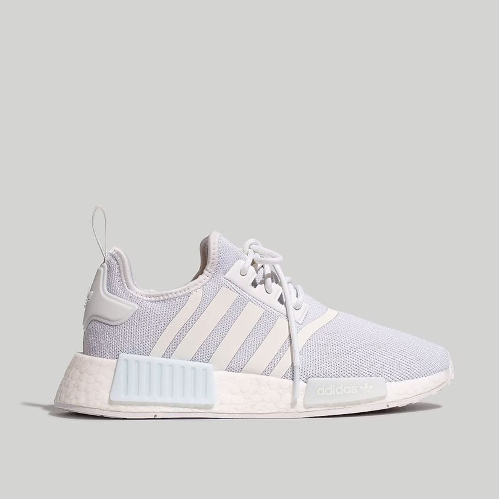 white adidas sneakers, brand new in box